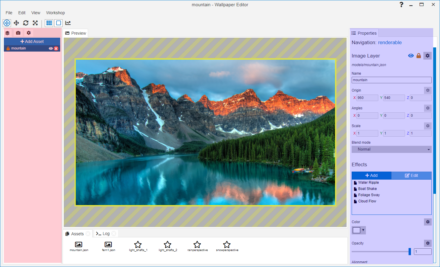 Effects can be found on the right-hand side of the editor