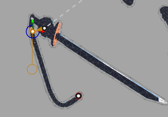 Puppet Warp - Rope Bone with Gravity enabled